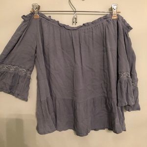 Blue off the shoulder